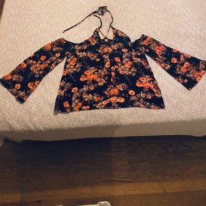 🌙3 FOR $20 Boho off the shoulders long sleeve top -M